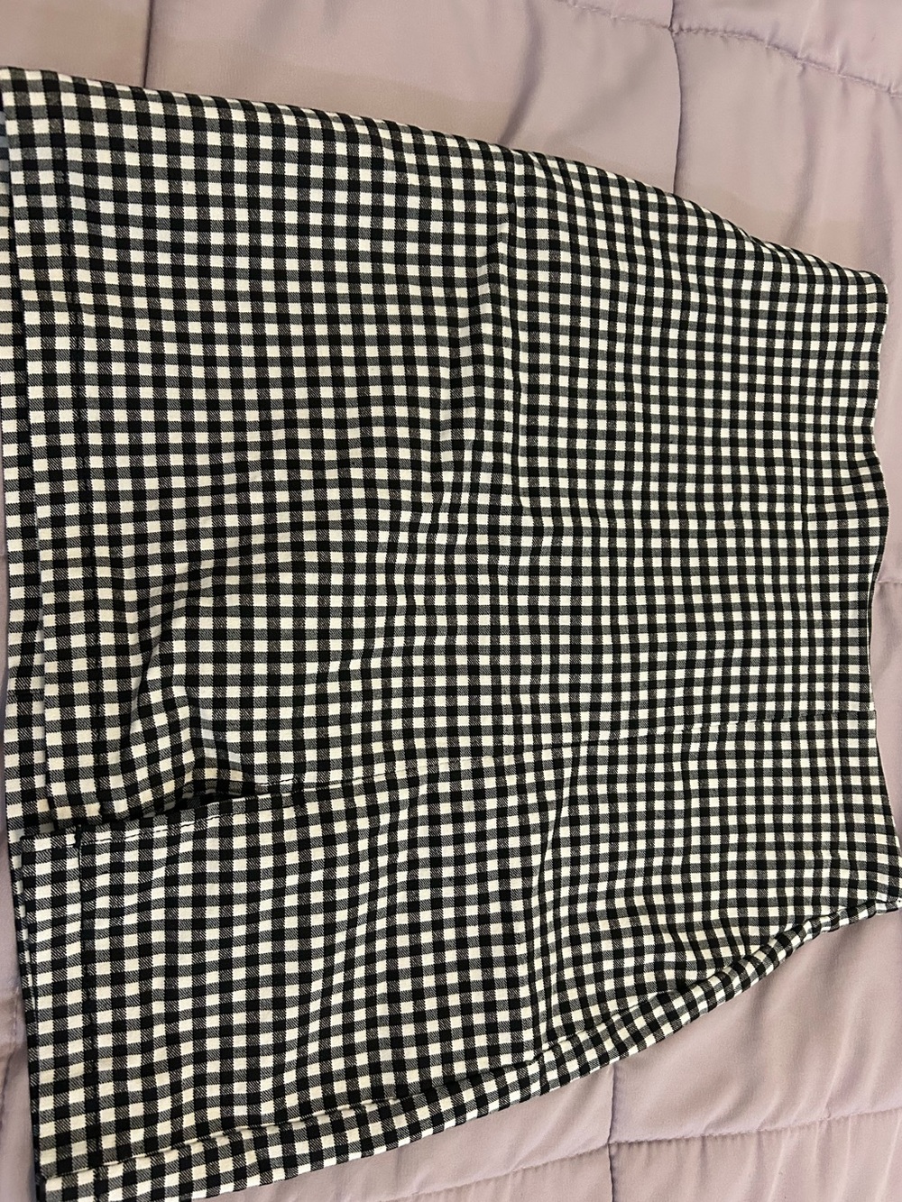 Shinestar Black and White Gingham Pencil Skirt